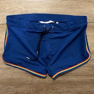 Navy Rainbow Pride Square Cut Trunk by 2XIST